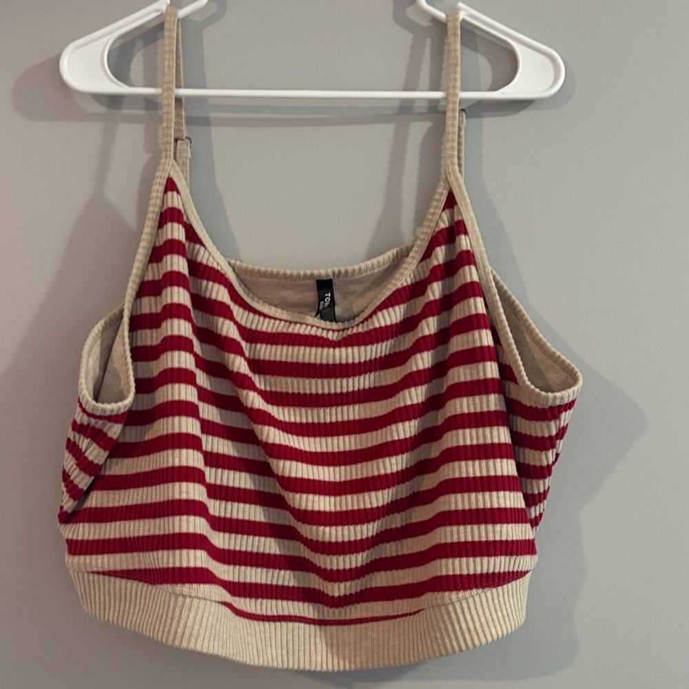 Torrid Red and Cream Striped Sleepwear
